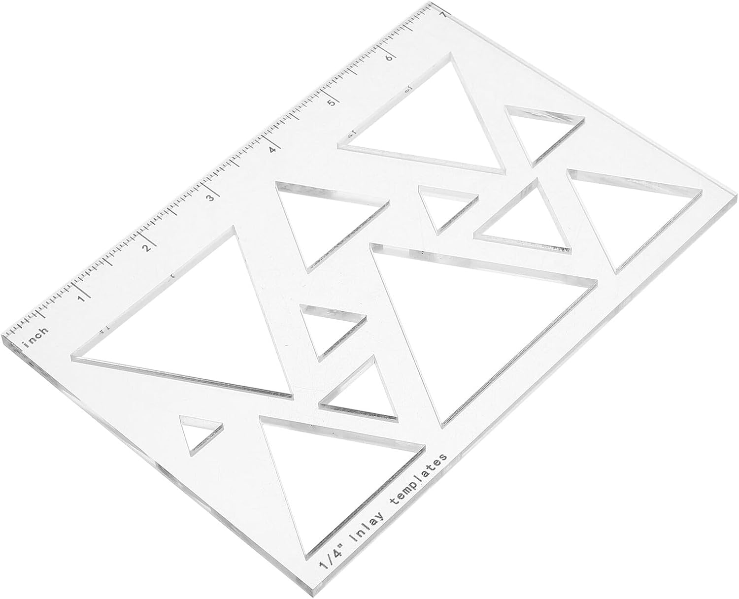 Acrylic Router Template for Woodworking, Triangle Inlay Cutter Guide, Precise DIY Router Base Plate for Accurate Cutting and Trimming