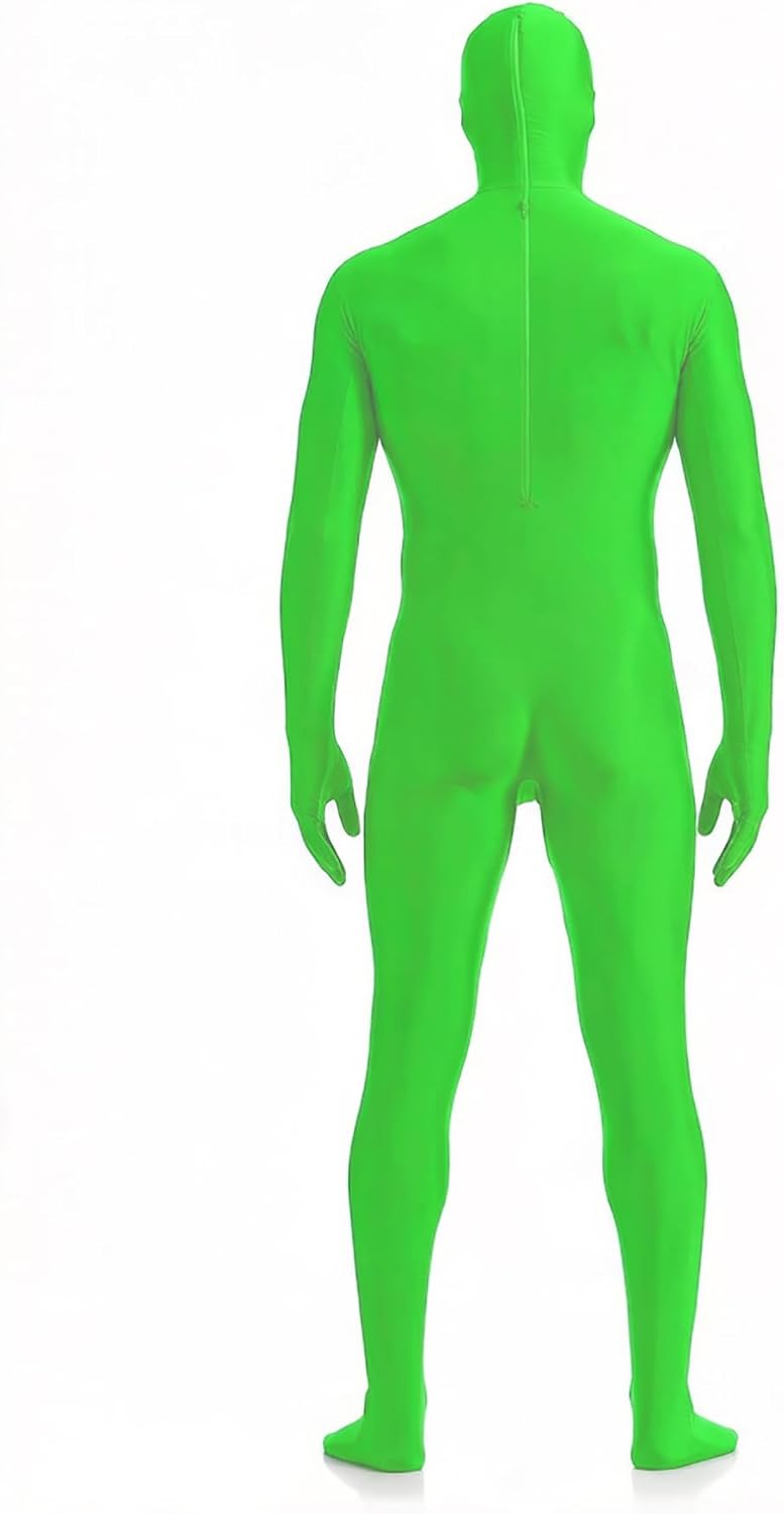VSVO Full Body Zentai Solid Color Costume Bodysuit (Alien 01, Medium)
