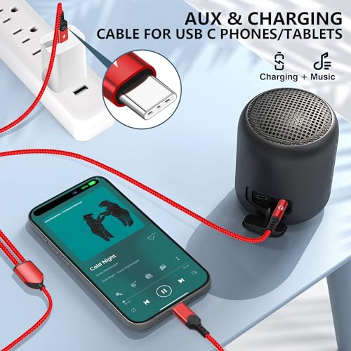 Cable auxiliar USB C 2 en 1 soluciona batería baja al usar audio jack 4