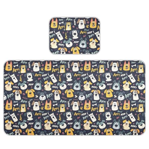 Colorful Cute Cartoon Funny Dogs Cooling Baby Mattress pad Protector 28