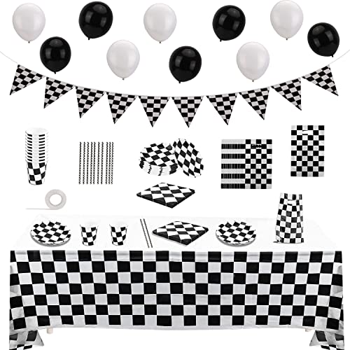 OOTSR 75 Pezzi Forniture per Feste da Corsa, Monouso Stoviglie...