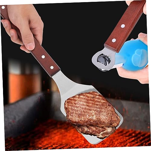ABOOFAN Lebensmittelwerkzeug Metallspatel Bratsteakschaufel Bratspatel Tragbare Kochschaufel Küchenbedarf Outdoor-Zubehör Edelstahlgürtel Steakspatel Aus Edelstahl – Bild 3