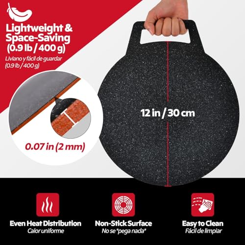 12" Budare for Arepas (Thin) + Molde para Arepas (5.9", 4.3", 3.1") – Plancha para Arepas Colombianas y Venezolanas – Budare para Arepas Venezolanas (Delgado) by TraditionTools - Image 4