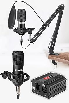 Lastvoice BM800H استوديو ميكروفون فانتوم سماعة حامل تسجيل مجموعة