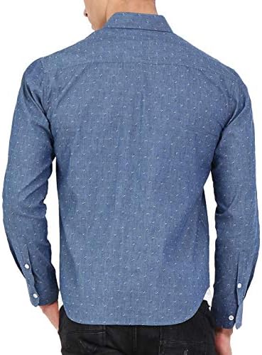 TATT 21 Men Denim Shirt Pocket Weave 