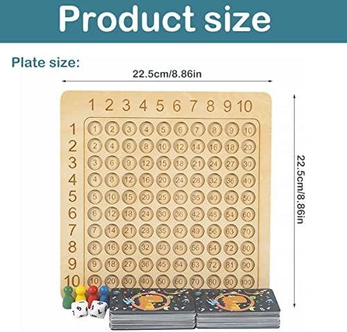 Kids Wooden Math Multiplication Board Montessori Children Counting Toy Educational Multiplication Board Game Wooden Math Blocks Board for Toddlers Kids Over 3 Years Old 3 51JsNDoYv9L. AC