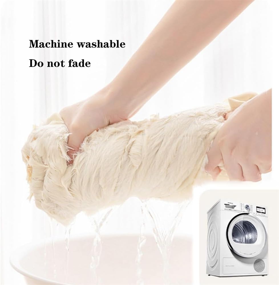 Thick Rabbit Plush Sofa Cover 1 2 3 Seater, Winter Thick Plush Washable Fuzzy Slipcover Furniture Protector for Kids, Pets, for Living Room (Color : Coffee, Size : 70x70cm/27.5x27.5in)