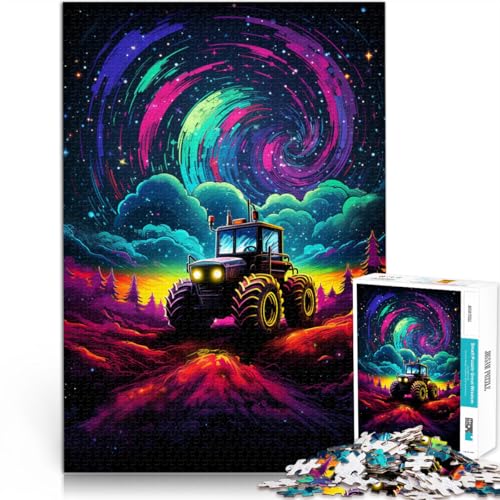 Imagen de Puzzles para adultos 1000 piezas Tractor psicodélico Juegos Juguetes Regalo 38x52cm Oferta como regalos para toda la familia para adolescentes de 14 años y más