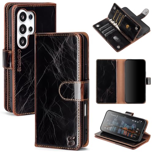 Shieldtop Compatible with Samsung Galaxy S26 Ultra Wallet Case with Card Holder,Women Men RFID Blocking PU Leather Flip TPU Protective Cover Credit Card Slots,Phone Case for S26 Ultra,Coffee-U1 by Shieldtop - Used condition - US$14.10