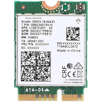 Legacy M.2 Wi-Fi Adapter for Intel 9461 Wireless-AC | 433Mbps WiFi with Bluetooth 5.1 | 2.4GHz & 5GHz Network Card | Designed for 8-9th Gen Intel CPU | 9461NGW Wireless Adapter