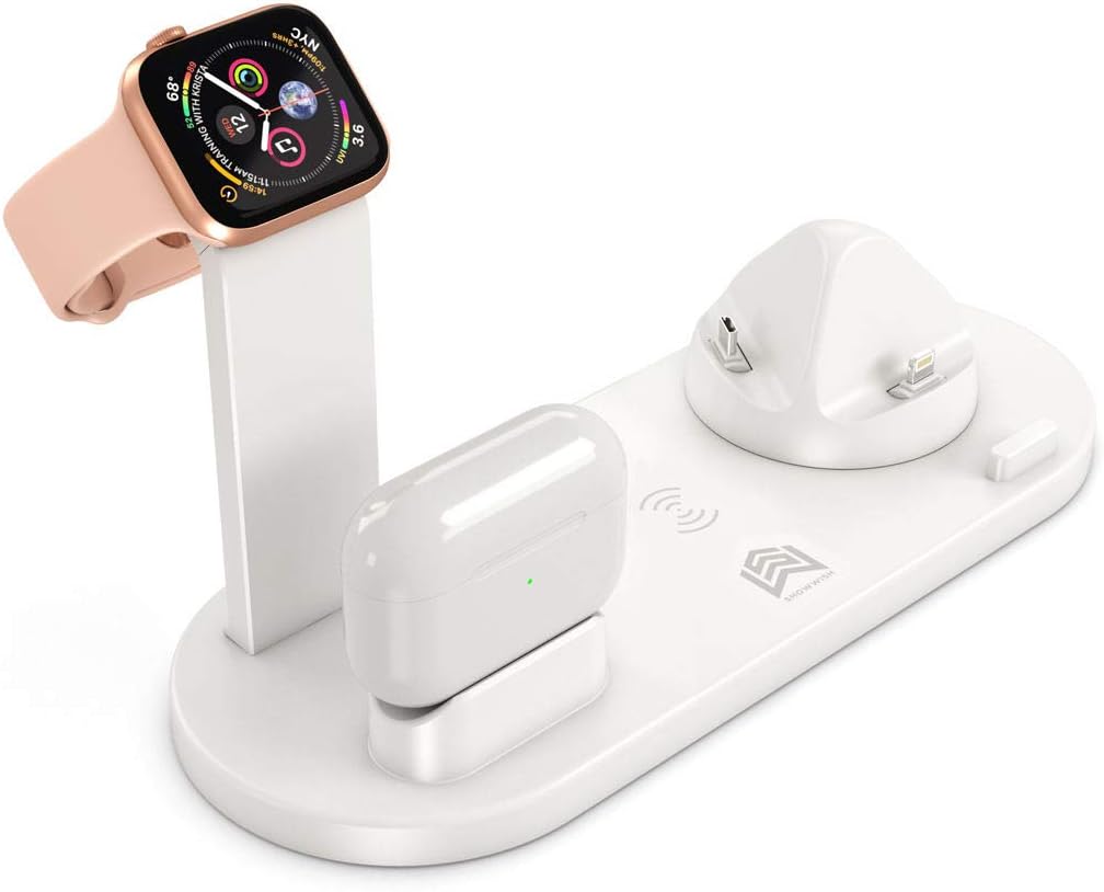 Prоduсt Dеаl 4 in 1 Charging Stand, UHS Support for iwatch Series iWatch 4/3/2/1, Airpods and iPhone Xs/Xs Max/Xr/X, Compatible with Samsung Galaxy