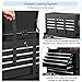 8-Drawers Rolling Tool Chest Tool Box with Wheels, 2-in-1 Detachable Tool Storage with Large Cabinet and Sliding Drawers, Removable Tool Box Organizer with Lockable for Garage, Workstation