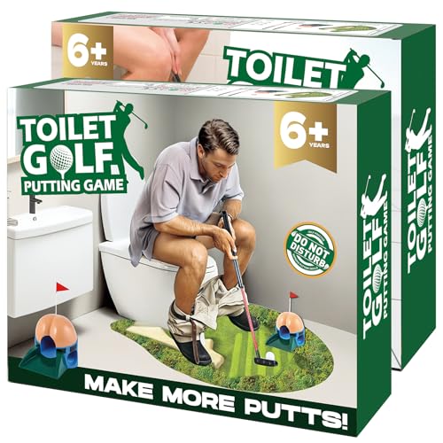 Anyflee Toilet Golf Prank Box, Funny Gag Gift White Elephant Gift for Men