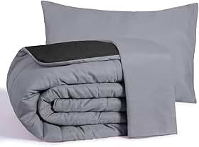 Edredom Casal Queen 3 Peças Margarida - Conforto, Estilo e Maciez para Noites Aconchegantes (Variações) (Preto e Cinza)