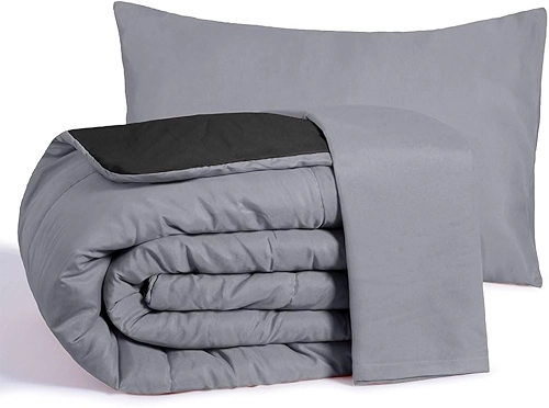 Edredom Casal Queen 3 Peças Margarida - Conforto, Estilo e Maciez para Noites Aconchegantes (Variações) (Preto e Cinza)