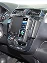 KUDA Handyhalterung passend für Mitsubishi Space Star ab 2013 - Telefonkonsole für Smartphones, Handys, Navi und mehr – Kunstlederkonsole, schwarz, 2505