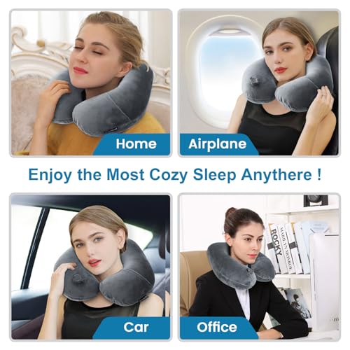 Keemall Inflatable Travel Neck Pillow, Cervical Support for Airplane & Car by Keemall - Image 5