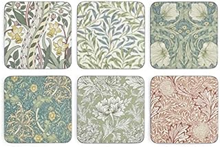 Spode Morris & Co Coasters Set of 6, Multi Coloured, 10.5cm x 10.5cm/ 4" x 4" (X0010269174)