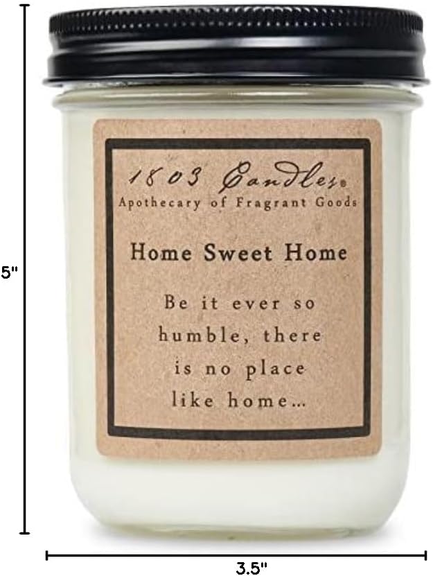 1803 Candles - 14 oz. Jar Soy Candles - (Home Sweet Home)