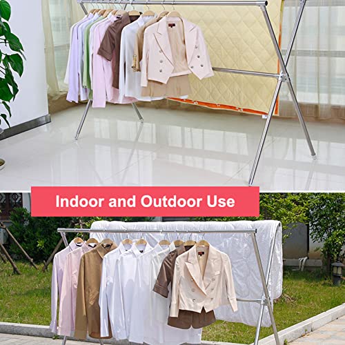 Étendoir à linge en acier inoxydable rétractable gain de place