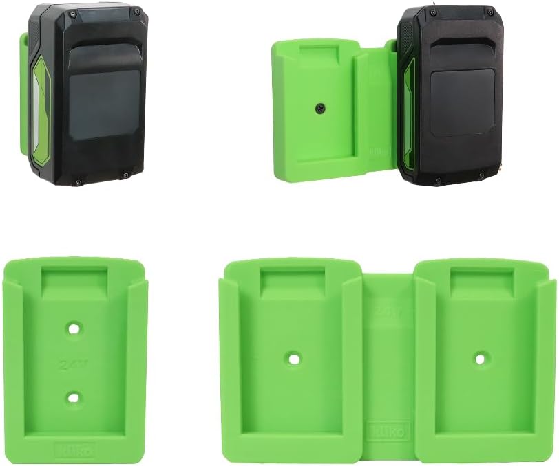 24V Battery Wall Mount Holder Single and Double Storage Bracket (Single Holder_3pack)