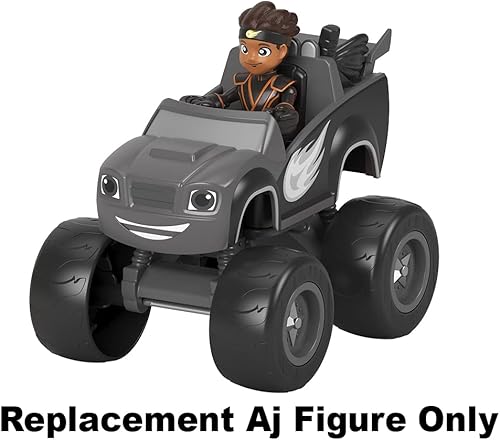 Miniatura 4 de Figura de repuesto Aj para Fisher-Price Nickelodeon Blaze y The Monster Machines Ninja Blaze y AJ - GYD18, negro, naranja, blanco