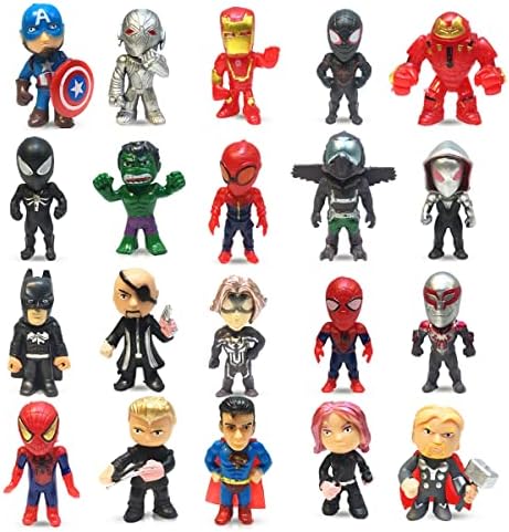 Super Hero Toys,20 Pcs Action Figures for Boys,Superhero Party Supplies,Mini Toy Set, Suitable for Easter,Birthday Cake Ornaments,Cupcake Toppers,Christmas