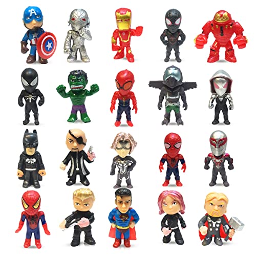 Super Hero Toys,20 Pcs Action Figures For Boys,Superhero Party Supplies,Mini Toy Set, Suitable For Easter,Birthday Cake Ornaments,Cupcake Toppers,Christmas #TOP27
