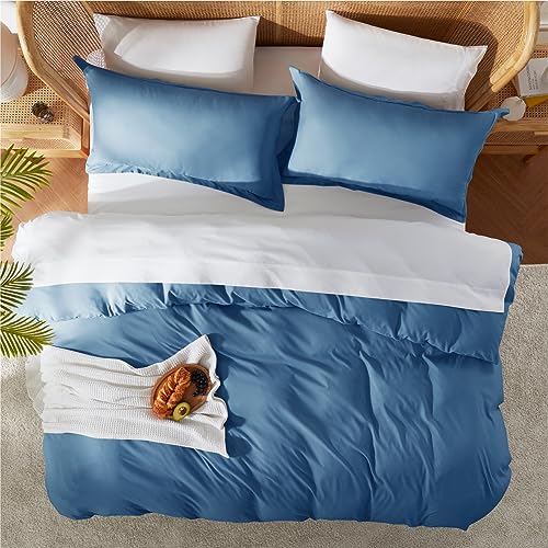 image for Nestl Blue Heaven Duvet Cover Queen Size - Soft Double Brushed Queen D