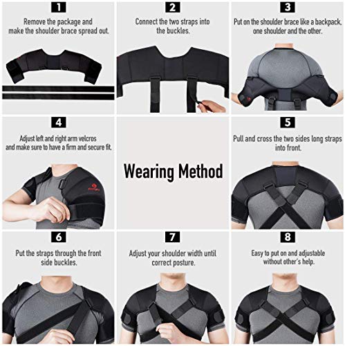 Kuangmi Double Shoulder Support Brace Strap Wrap Neoprene Protector,Xl #TOP4