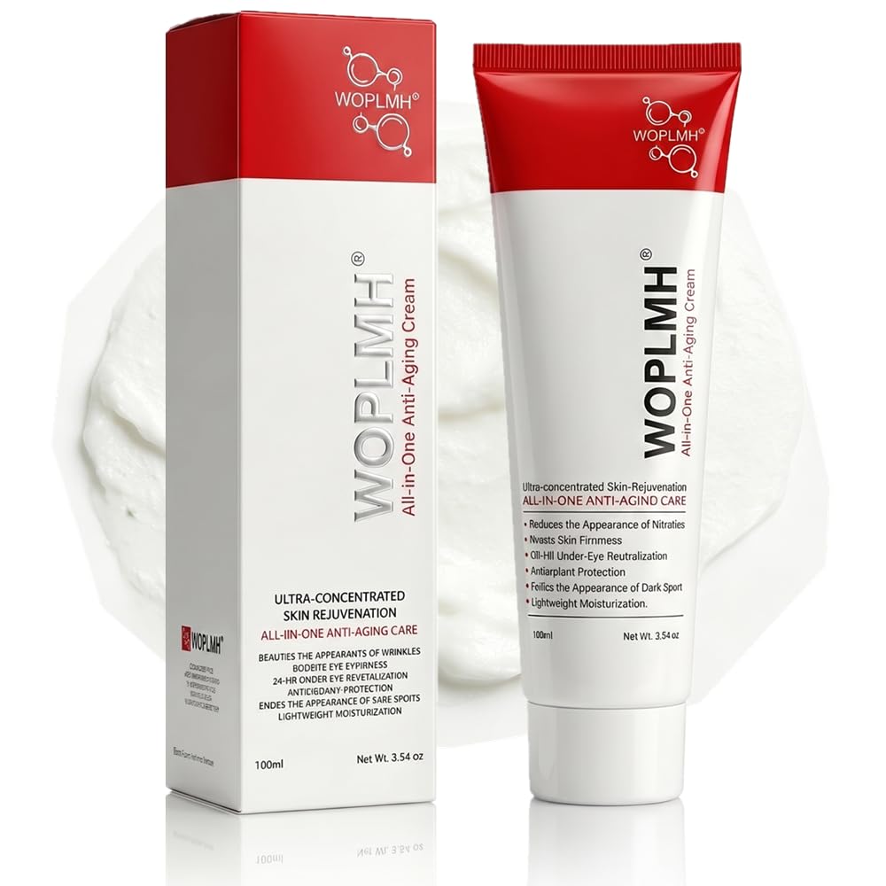 All-in-One Anti Aging Face Cream with Retinol, DMAE, Hyaluronic Acid, Collagen Peptides & Vitamin C – Firming Tightening Lifting Wrinkle Cream for Men & Women – Eyes, Face & Neck – 3.54 oz