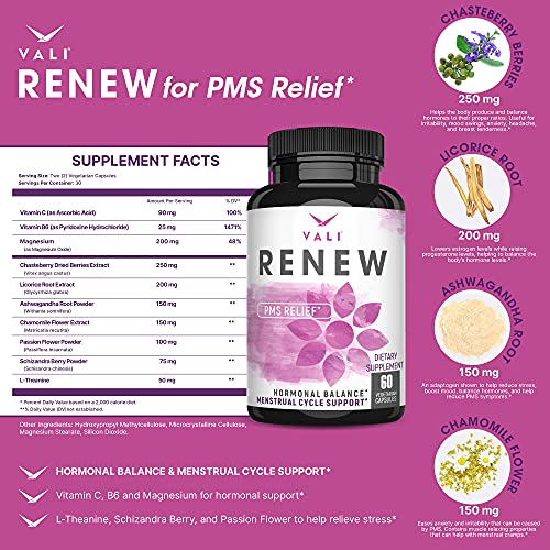 Vali D-Mannose & Vali Renew Pms Bundle - Urinary Tract Health And Cleanse With D-Mannose, Cranberry & Hibiscus And Pms Relief Supplement For Women’s Menstrual Cycle Vitamins & Herbal Support #TOP2