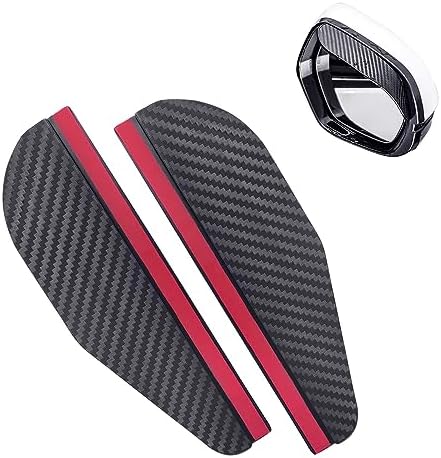 Medsuo 2pcs Universal Car Side Wing Mirror Rain Protector Cover Cap Smoke Guard Rear View Side Mirror Deflectors Rain Eyebrow for Cars SUV Truck Rear View Mirror Cover Accessories - Black
