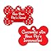 Cute Minnie Bow Polka Dots Pet Id Dog Tags | Personalized for Your Pet (Red, Two Sided)