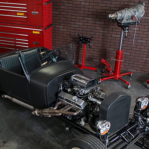 Big Red Tam25671 Torin Steel Rotating Engine Stand With 360 Degree Adjustable Mounting Head And Extra Tool Storage Tray: 5/8 Ton (1,250 Lb) Capacity, Red #TOP5