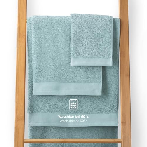 Blumtal Premium Frottier Handtücher Set 2 teilig 100% Baumwolle - Oeko-TEX zertifiziertes Towel 2X (50x100 cm) - Ultra saugstarkes Frottier… – Ansicht 4
