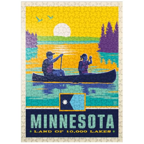 MyPuzzle Minnesota: Land of 10,000 Lakes - Premium 500 Piece Jigsaw Puzzle for Adults