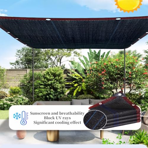 Shade Sail,Outdoor Sunshade Net With Locking Ring, 90% Shading Rate Garden Shading Cloth, Durable Cooling Shading Cloth Sunshade, Camping, Courtyard, UV Protection, Privacy Cloth (2×5m(6′7″×16′5″))