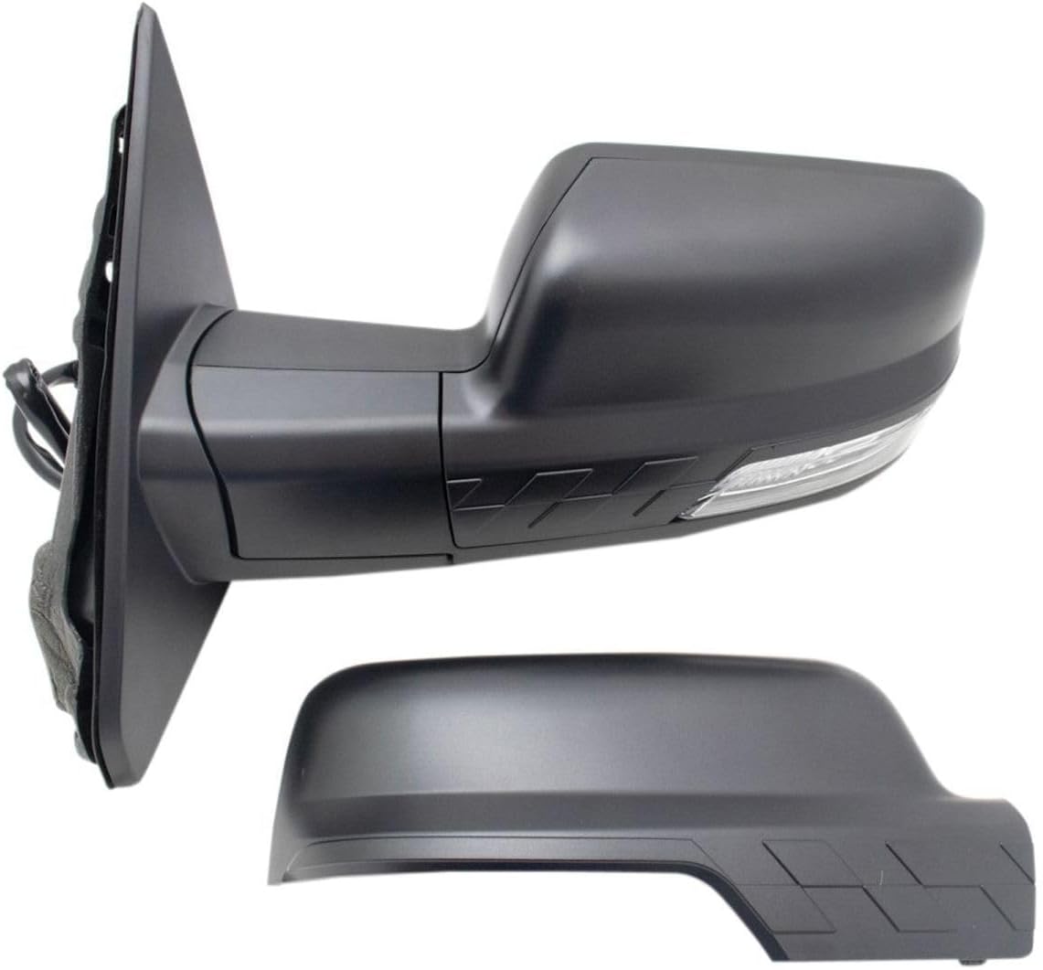 Dawn Jade Mirror Set Power Folding Turn Signal Memory Puddle Light Blind Spot Plastic Electric-Adjustment Type Powered-Fold Away Mechanism Black-Housing Textured 2pcs for Ram 1500 19-22 WangD1737