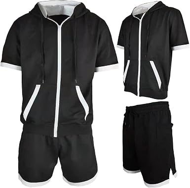 Short Sleeve Hoodie And Shorts 