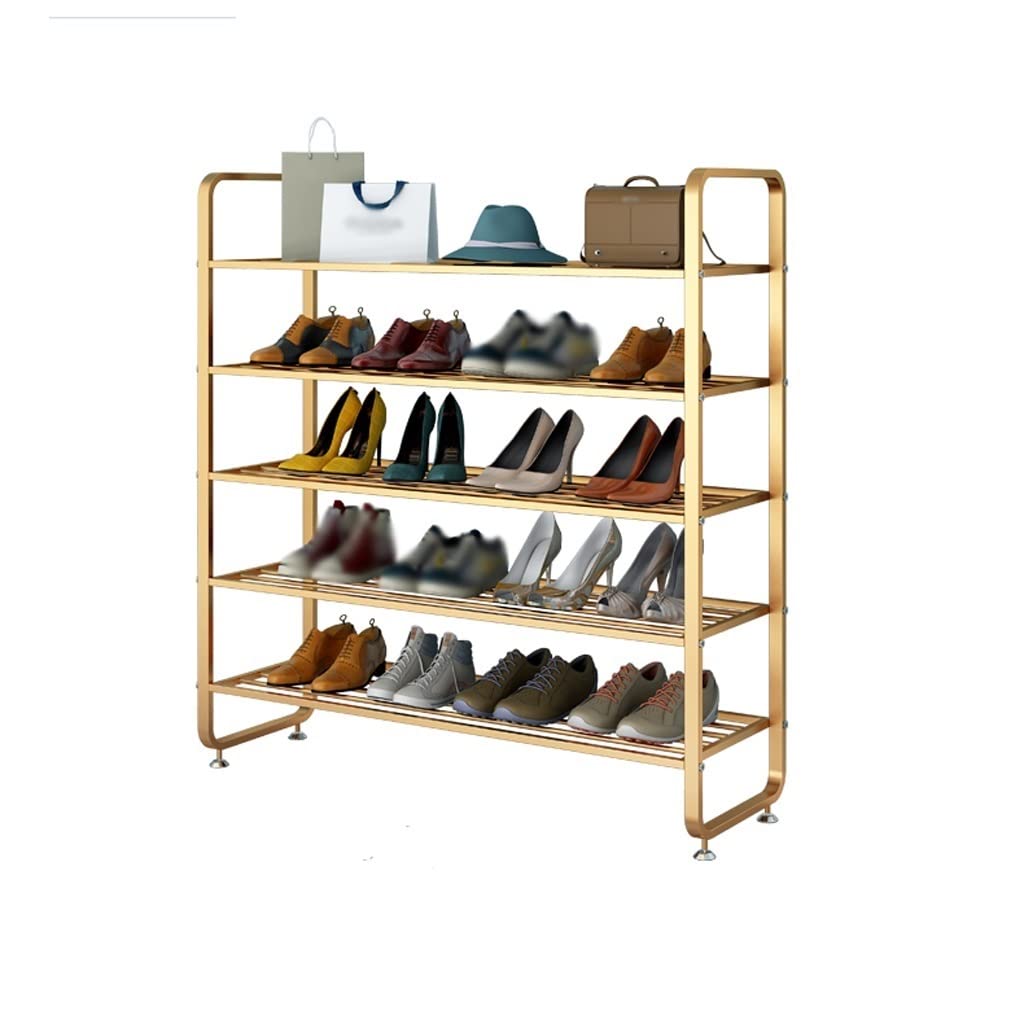 Étagère à chaussures à 5 niveaux en métal moderne et grande capacité