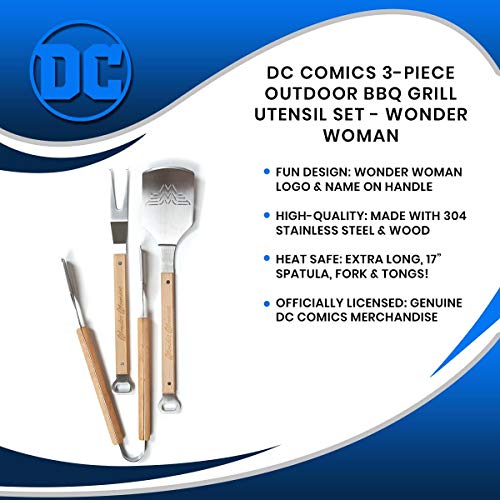 Set de 3 piezas para parrilla Wonder Woman Utensilios BBQ miniatura 6