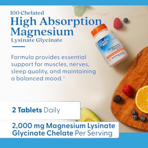 Doctor's BEST av2022-Doctor's Best-Doctors Best high Absorption Magnesium glycinate lysinate chelated-576f98b0 - Image 6