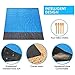 KKNERVEQ Waterproof Pocket Beach Blanket Folding Camping Mat Mattress Portable Lightweight Mat Outdoor Picnic Mat Sand Beach Mat (Blue 140X210cm)