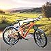 Kuasting Die-Cast Mountain Bike Toy Downhill Bicycle Model 1:8 Scale Mini DS Cake Topper DH Desktop Decoration Crafts for Cycling Lovers Bike Racers Athletes Children Boys and Girls (Orange)