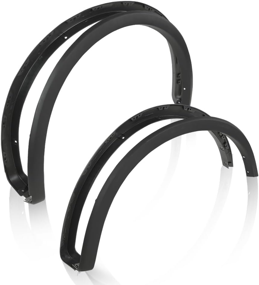 CNNELL Fender Flares Compatible with Ford F150 2015 2016 2017 Styleside Black Replacement Factory Style