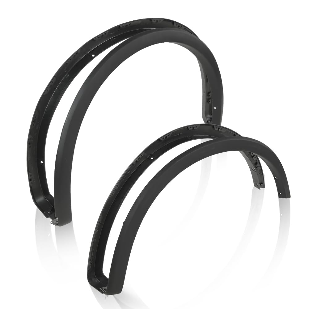 CNNELL Fender Flares Compatible with Ford F150 2015 2016 2017 Styleside Black Replacement Factory Style