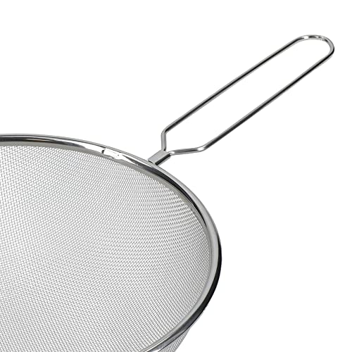 KitchenCraft KCSTRAIN25SS Extra Large Sieve, Stainless Steel, 25 cm, Silver