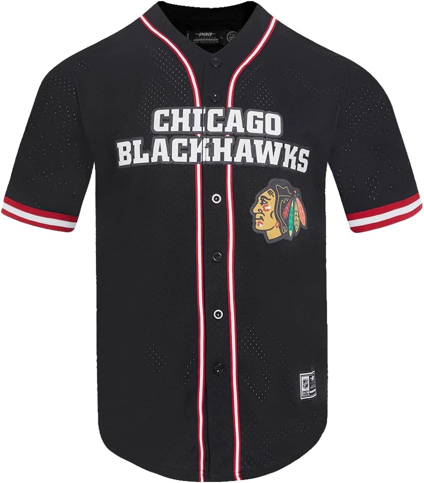 Mens NHL Mesh Button Down Top