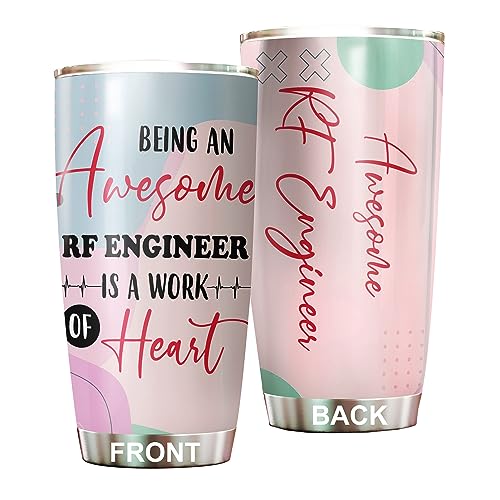MEDROC Awesome RF Engineer Tumbler Stainless Steel 20oz, Funny RF Engineer Gifts Bulk For Birthday Christmas, RF Engineer Gifts For Men Women Office Coworker Driking Coffee Cup Humor
